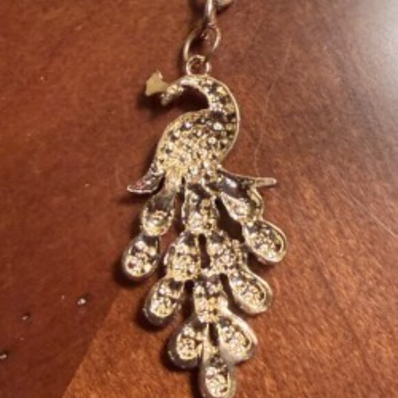 Sparkly Peacock Key Ring/Bag Charm - NEW - Picture 3 of 4